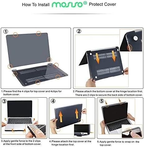 Detail shot of the MOSISO Compatible with MacBook Air 13 inch Case M1 2021 features