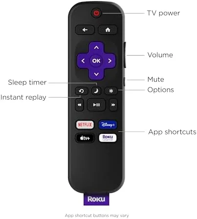 Official Roku remote next to a generic universal remote