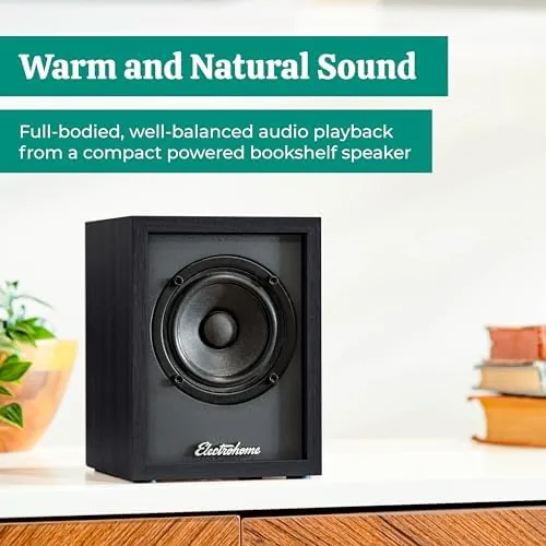 Close look at the Electrohome Huntley Powered Bookshelf Speakers with Built-in Amplifier and 3" build quality