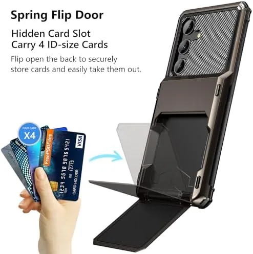 Close look at the Vofolen for Samsung Galaxy S24+ Plus Wallet Case with Card build quality