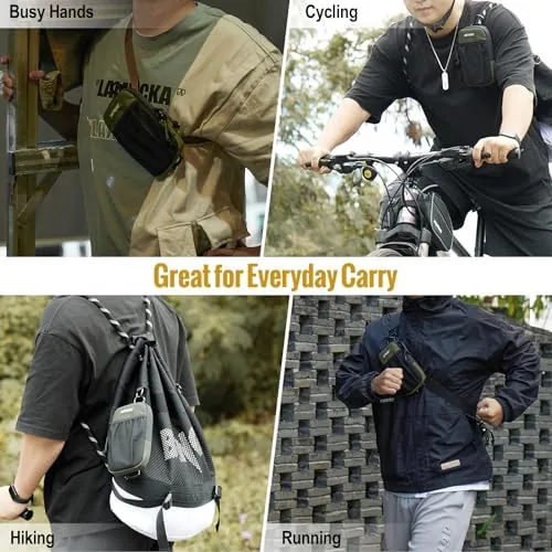 The ONETIGRIS Backpack Strap Pouch, Phone Belt Holder Molle Phone Holster compared in context