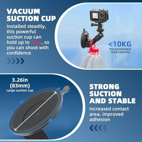 Close look at the BRDRC Pocket 3 4 Suction Cup Mount, for Xtra Muse build quality