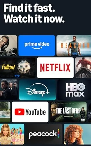 Streaming a show on a television through the Fire TV Stick HD