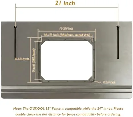 Close look at the O'SKOOL Cast Iron Router Table Extension Wing, 27 Inch by build quality