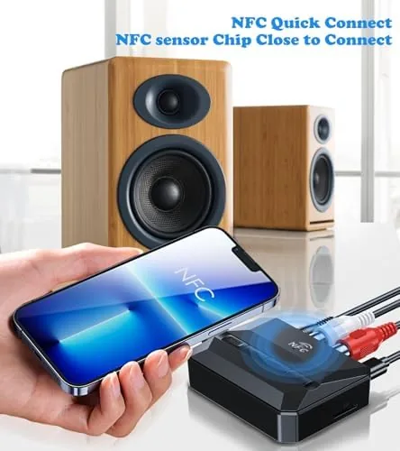 The KAIY Bluetooth Receiver for Home Stereo, AUX RCA to Bluetooth in real use