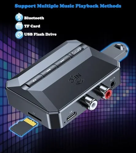 Another view of the KAIY Bluetooth Receiver for Home Stereo, AUX RCA to Bluetooth