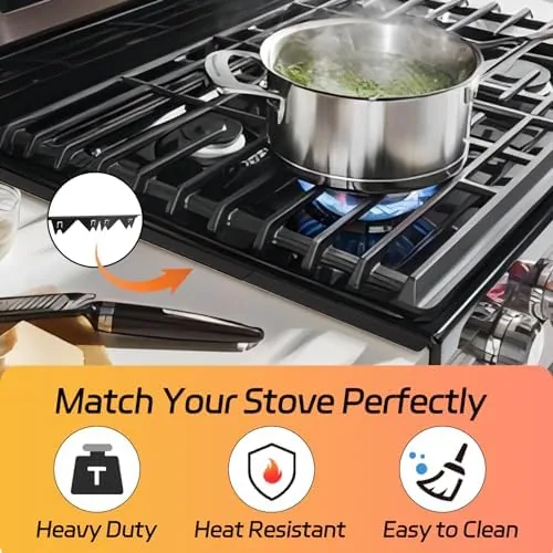 Wiped clean stove gap cover after a week of cooking
