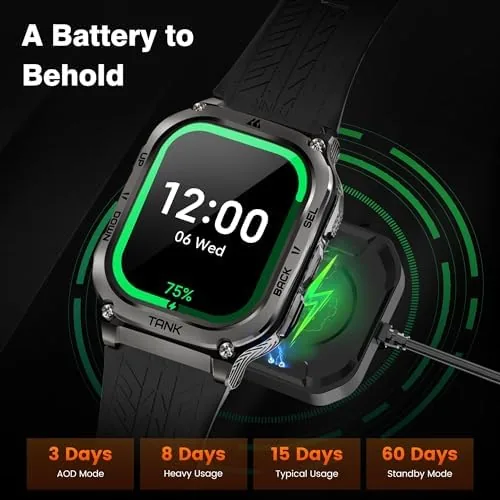 Another view of the AMAZTIM Smart Watch - Rugged Outdoor Fitness Watch, 170+ Sports