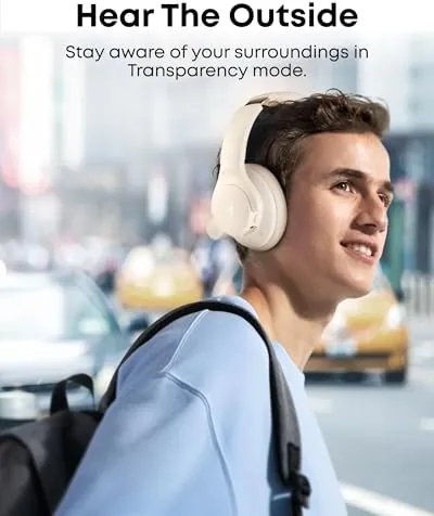 The Soundcore by Anker Q20i Hybrid Active Noise Cancelling Headphones, White compared in context