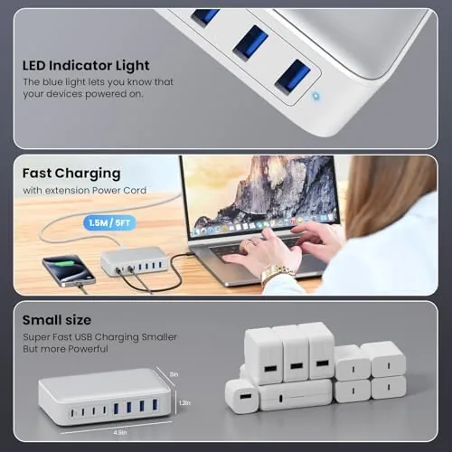 The USB C Charger 200W USB C Charger Block,Upgraded GaN III compared in context