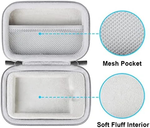 Detail shot of the Lacdo Hard Carrying Case for Samsung T9 Portable Solid State features