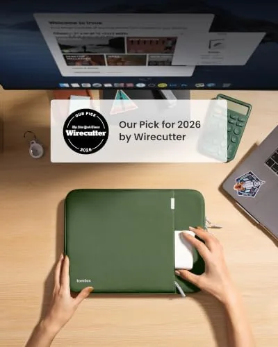 Close look at the tomtoc 360° Protective Laptop Sleeve for 13-inch MacBook Air M5/A3449 build quality