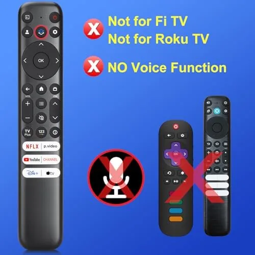 Close look at the Replacement Only for TCL Google TV Remote Control,RC813 Compatible with build quality