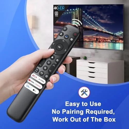 Another view of the Replacement Only for TCL Google TV Remote Control,RC813 Compatible with