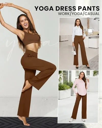 Another view of the G4Free Yoga Pants for Women Wide Leg Pants with Pockets