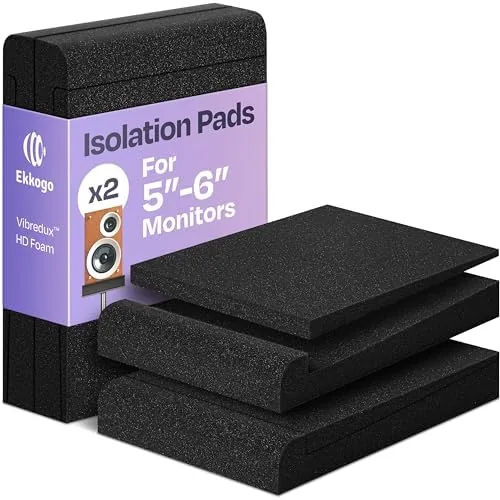 Studio Monitor Isolation Pads Premium Acoustic Foam Elevates Audio Ideal for 5 Inch Speakers Review: Tested and Rated