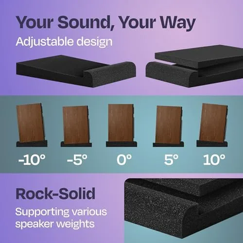 Another view of the Studio Monitor Isolation Pads Premium Acoustic Foam Elevates Audio Ideal
