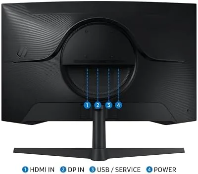The Samsung 32" Odyssey (G55C) Series QHD 1000R Curved Gaming Monitor compared in context