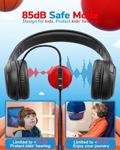 Close look at the awatrue AT2 Kids Headphones for School Travel, 85/94dB Safe Volume build quality