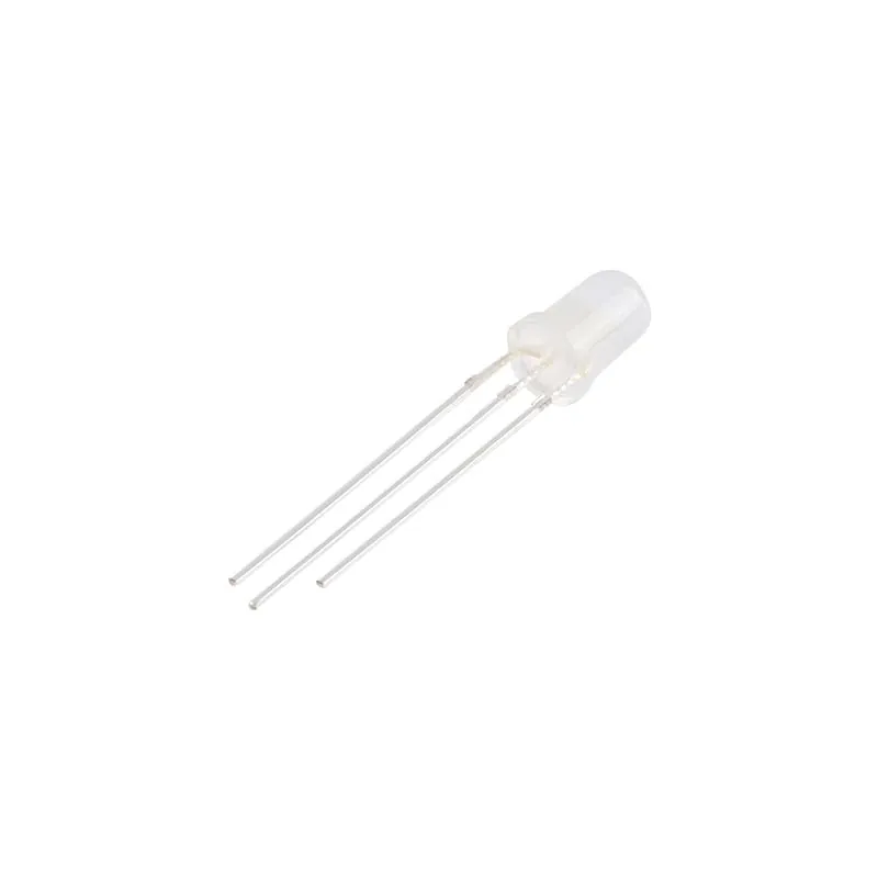 Close look at the 100pcs 5mm F5 LED Bi-Color Diffused Common Cathode Round Light build quality