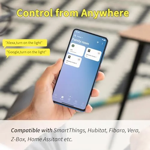 The 800 Series Zwave Dual Outlet Plug, On/Off Z-Wave Repeater Switch in real use