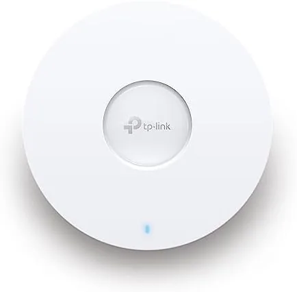 Omada EAP670 access point mounted on a ceiling