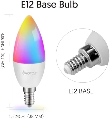 The 6 Pack E12 Smart Bulbs, Alexa WiFi Candelabra Smart Light compared in context