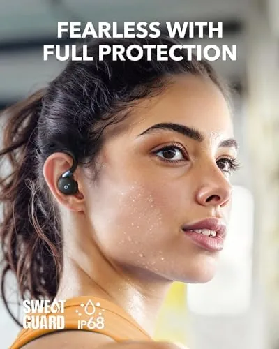 The Soundcore Sport X20 by Anker Noise Cancelling Workout Earbuds, Ear compared in context