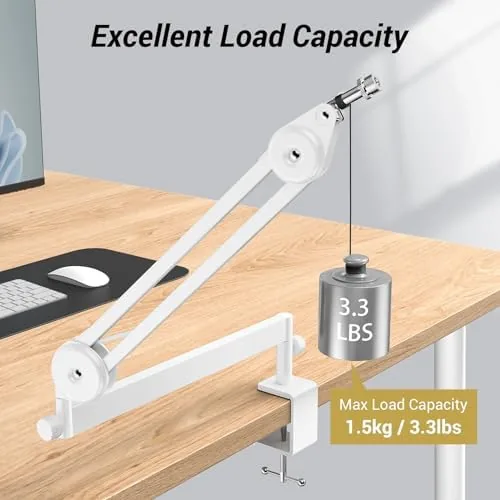 The Tonor Mic Arm Desk Mount, Low Profile Boom Arm, Microphone in real use