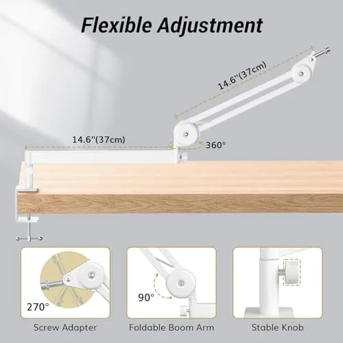 Another view of the Tonor Mic Arm Desk Mount, Low Profile Boom Arm, Microphone