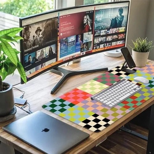 Testing the iCasso Desk Mat,Cute Desk Cover for Women,35.4x15.7in,Checkered | Computer Mat over two weeks