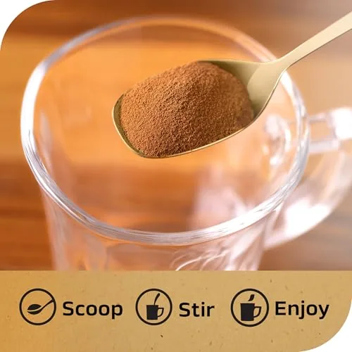 Steam rising from a cup of blonde espresso brewed from the NESCAFÉ Gold jar