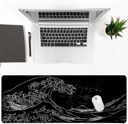 Close look at the Japanese Sea Wave Gaming Mouse Pad, Anime Gaming Mousepad, Extended build quality
