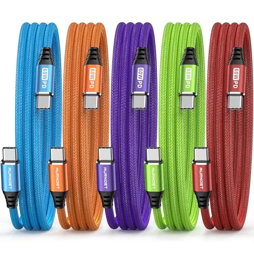 USB C to USB C Cable, 6FT 5-Pack Type C to Type C Charger Review: Tested and Rated