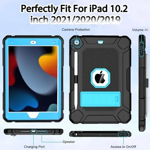 Another view of the BMOUO Case for iPad 9th 8th 7th Generation (10.2 inch
