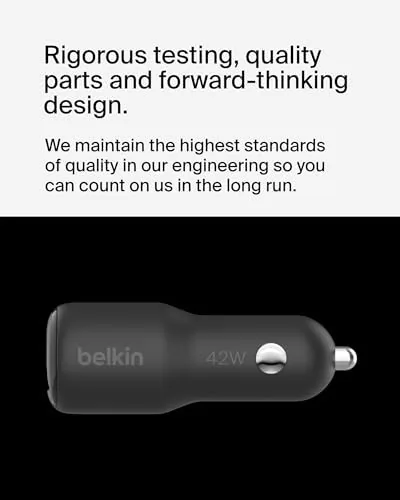 Testing the Belkin BoostCharge 42W Car Charger with USB-C to C Cable over two weeks