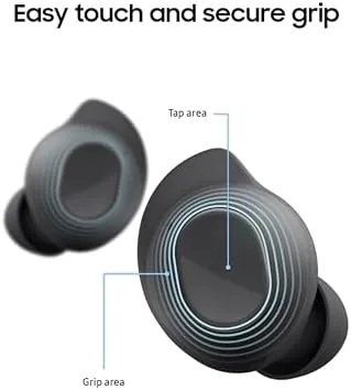 The Galaxy Buds FE worn during a commute with a phone in hand