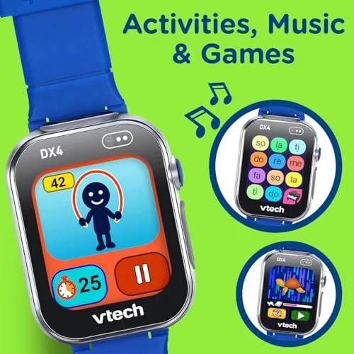 The VTech KidiZoom Smartwatch DX4, Blue in real use