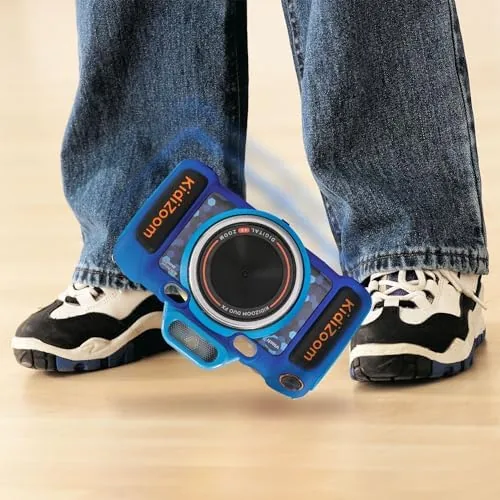 Photos taken with the KidiZoom Duo Camera FX laid out on a table