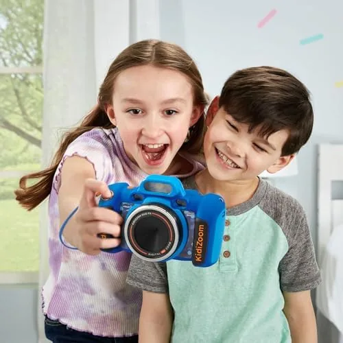The KidiZoom Duo next to a budget snap camera and a smart kids camera