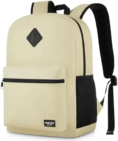 Overview of the YAMTION School Backpack,Unisex Classic Bookbag Teens Schoolbag with USB Port