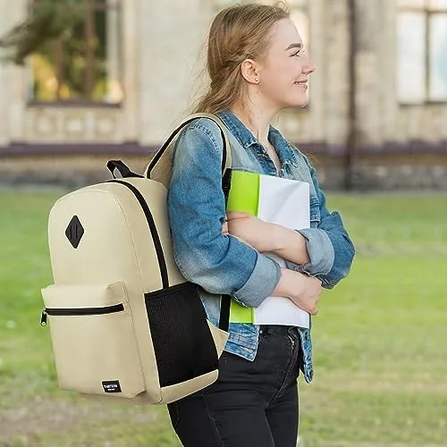 Close look at the YAMTION School Backpack,Unisex Classic Bookbag Teens Schoolbag with USB Port build quality
