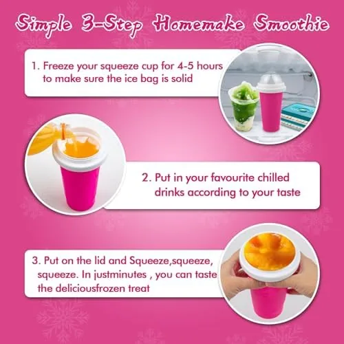 The Slushie Maker Cup, DIY Magic Slushy Maker Squeeze Cups, Portable in real use