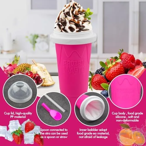 Another view of the Slushie Maker Cup, DIY Magic Slushy Maker Squeeze Cups, Portable