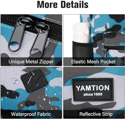 The YAMTION School Backpack,17.3 Inch Bookbag Men and Teen Boy School in real use