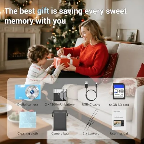 A teen using the SMARTKLIK camera to record video at a family gathering