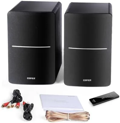 Another view of the Edifier R1280T Powered Bookshelf Speakers - 2.0 Active Near Field