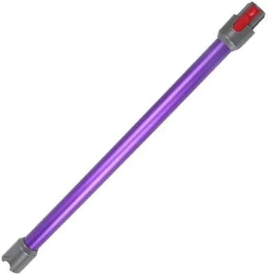 The purple ATXKXE replacement wand lying next to a Dyson stick vacuum