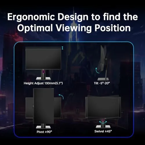 Another view of the KTC 27 Inch 4K Gaming Monitor, 160Hz UHD Monitor Fast