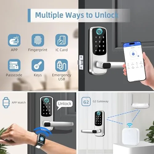Close look at the Smart Lock with Handle Set, Biometric Fingerprint Keyless Entry Deadbolt build quality